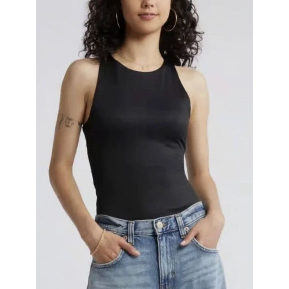 BP Butter Tank Ribbed Bodysuit Black Size XS Brand New with tags